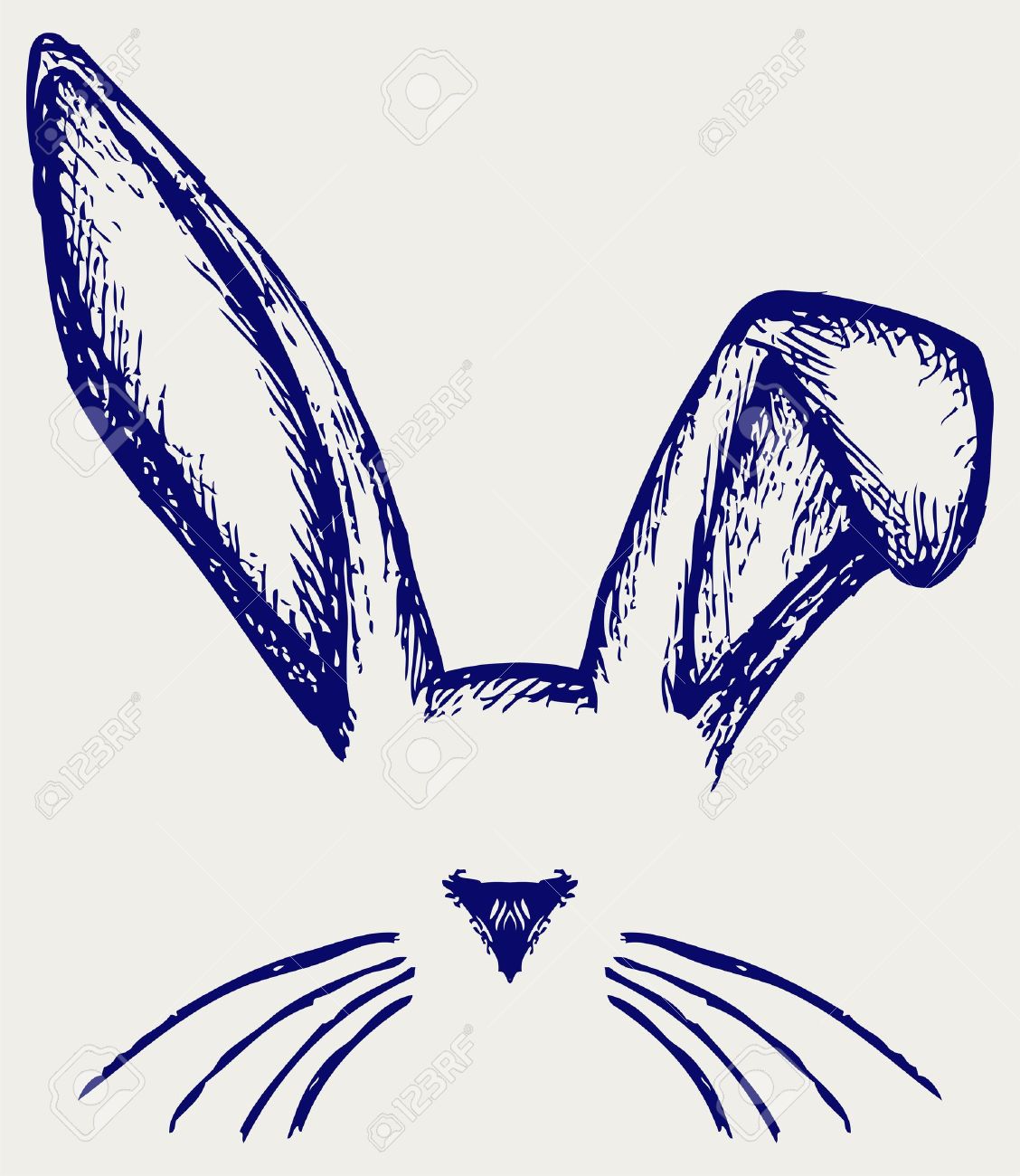 Easter bunny ears. Doodle style Stock Vector - 19483598