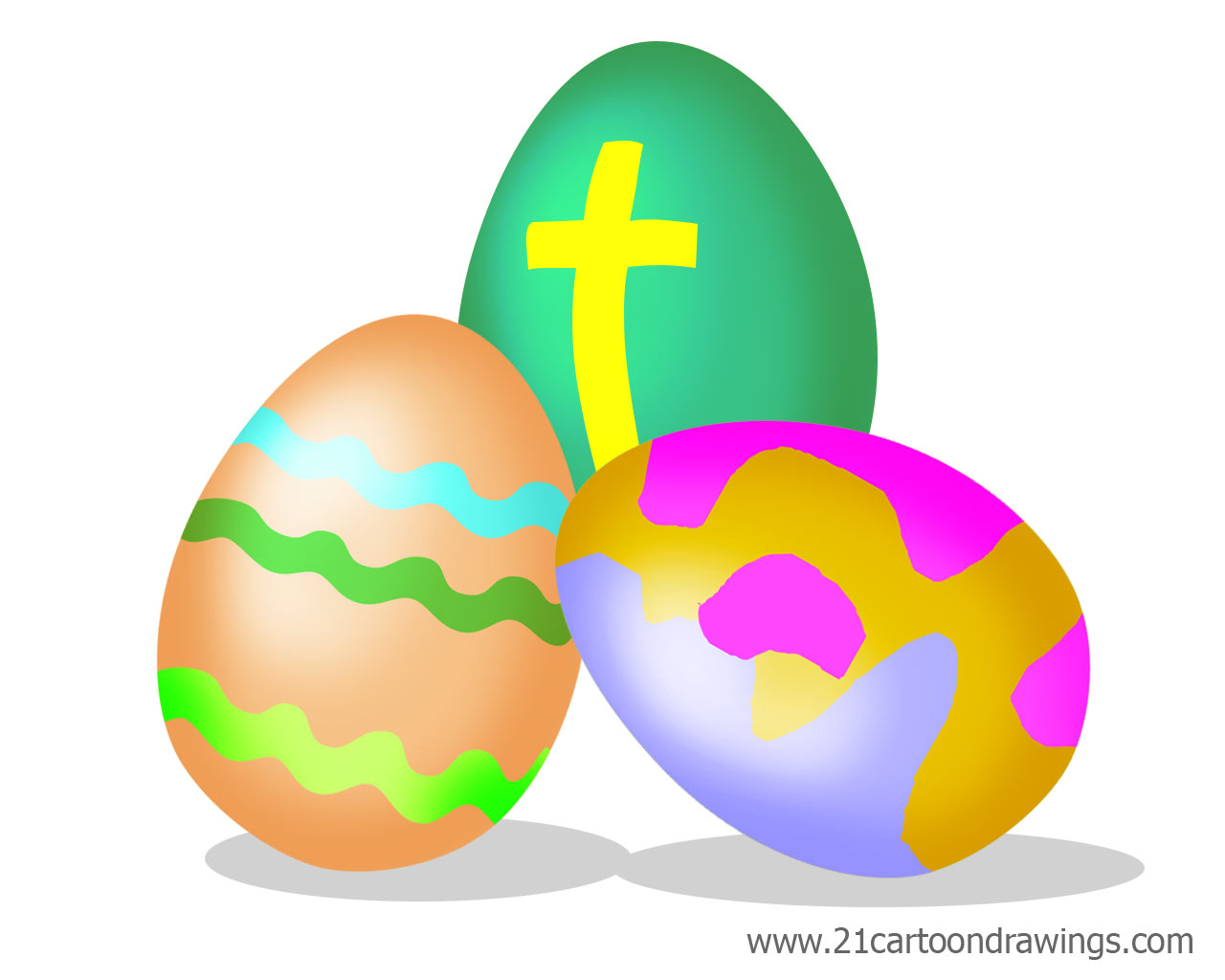 Clip Art of a Cross with Whit