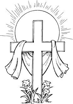 Easter Cross Clipart Black An - Cross Clipart Black And White