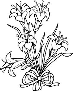 Vintage easter lily clip art 