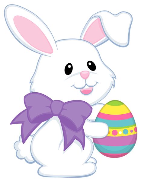 Easter Cute Bunny with Purple - Clip Art Easter Bunny