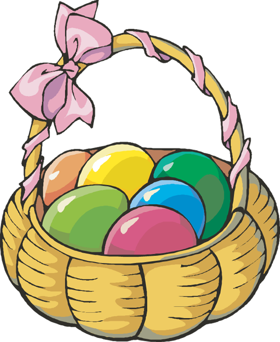 Easter Egg Basket Clipart - Easter Basket Clip Art
