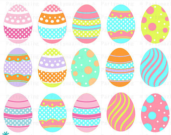 Easter Egg ClipArt Set, . - Easter Egg Clipart