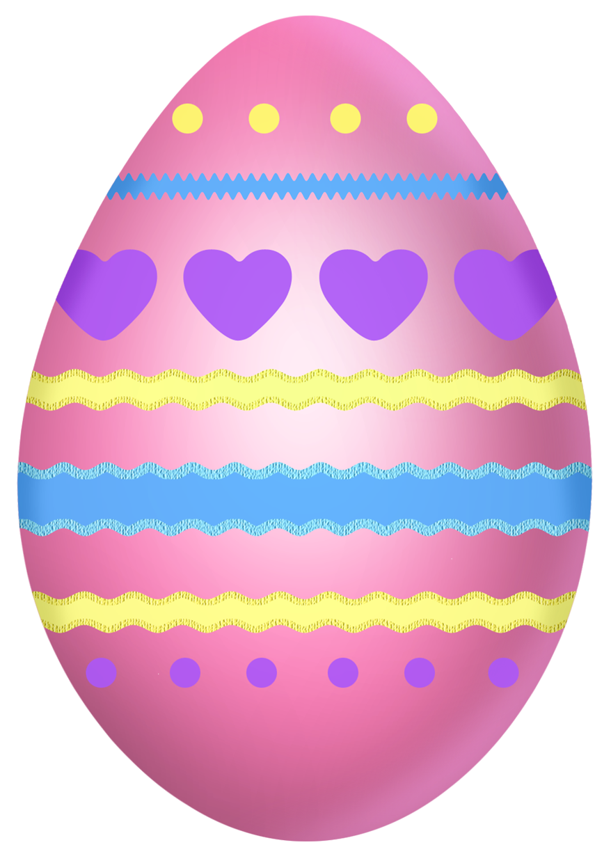 Pink easter egg graphic,