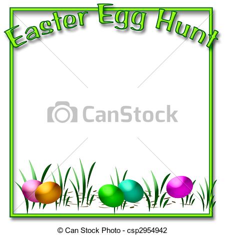 ... Easter egg hunt - dyed Easter eggs in the grass scrapbook.
