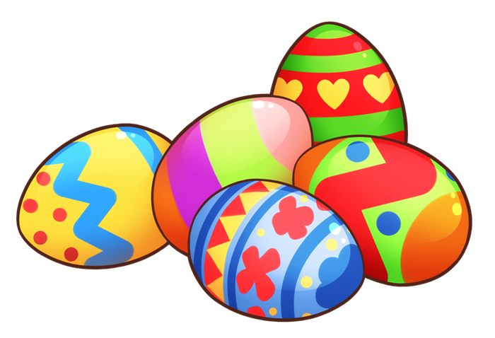 Free Three Colorful Easter Eg