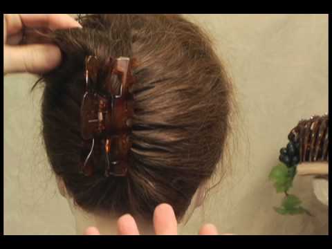 Easy hairstyles. Why use an ugly plastic claw to put up your hair? - YouTube
