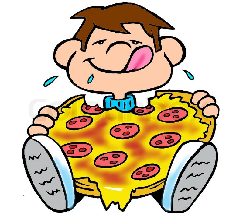 Eating Pizza Clipart - Clipart Eating
