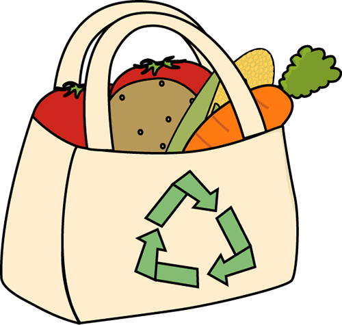 Eco Friendly Grocery Bag Clip - Grocery Bag Clip Art