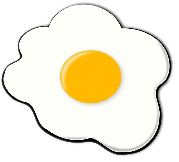 fried egg clipart black and w