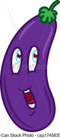 cartoon eggplant - csp1745835 - Eggplant Clipart