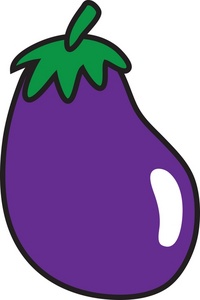 Eggplant Clipart Image: Fresh eggplant