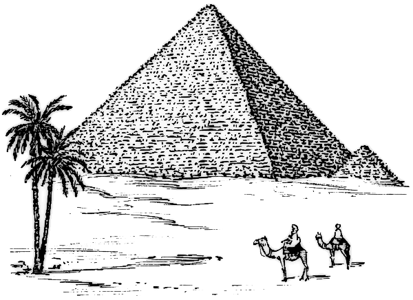 Three Pyramids Clip Art
