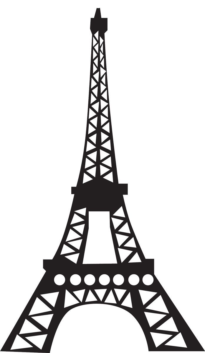 Eiffel tower silhouette - for paper craft, 12 sheets/each. use cardstock.