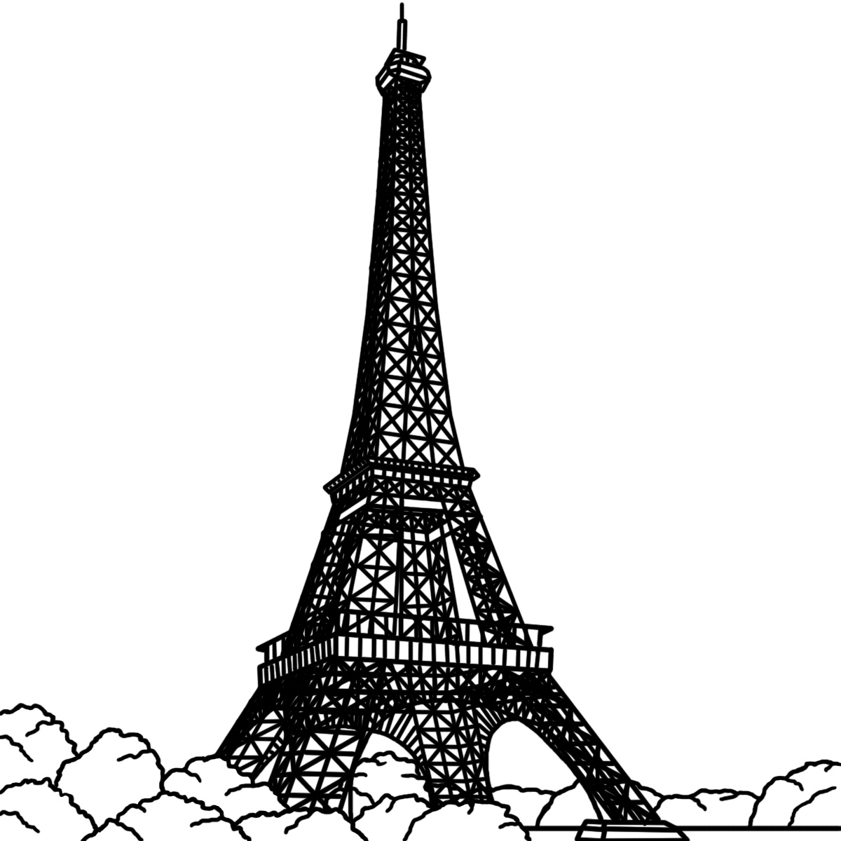Eiffel tower paris tower clip art dromgfd top