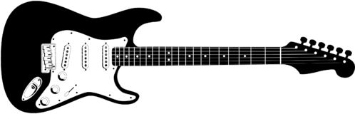 Black Flying V Guitar Clip Ar