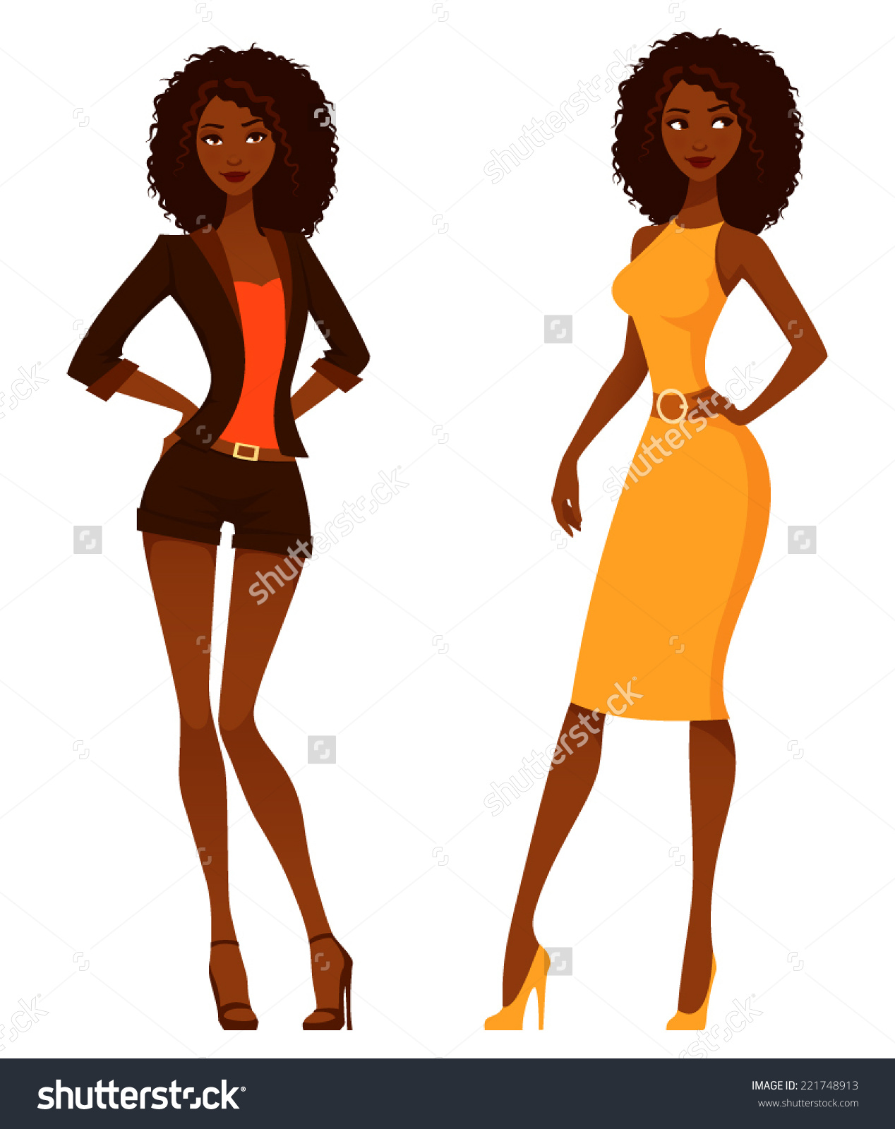 Elegant African American Women .