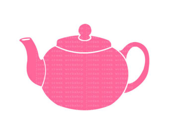Elegant Pink Tea Pot Clipart  - Tea Pot Clip Art