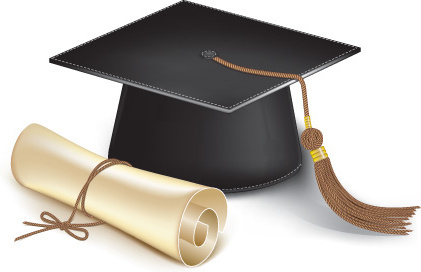 Graduation Cap And Diploma .