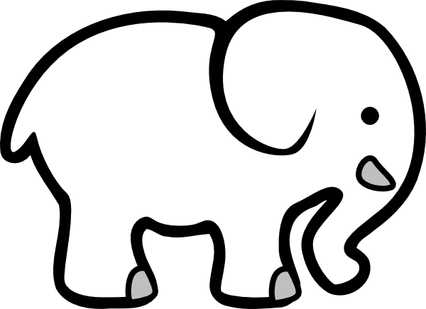 elephant clipart - Elephant Clipart Black And White