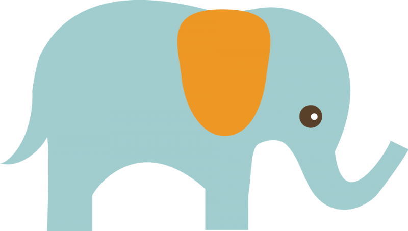 Cute Elephant Silhouette Clip