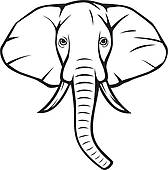 elephant head clipart - Elephant Head Clipart