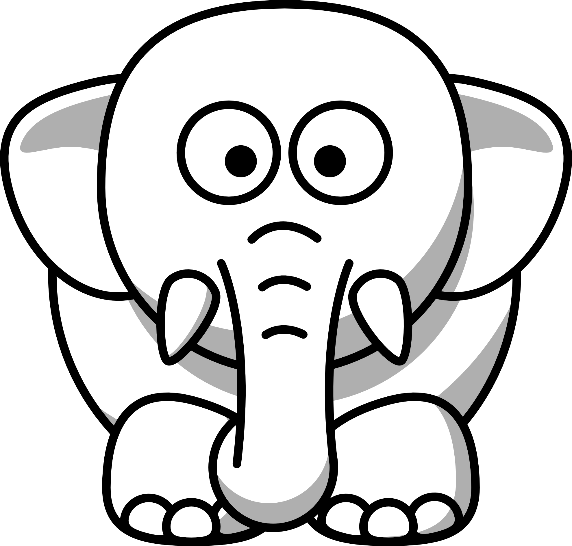 Elephant Clip Art Birthday |  - White Elephant Clip Art