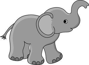 Clipart baby elephant - .
