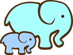Elephant Clipart Baby Shower Blue Elephant Mom Baby Md Png