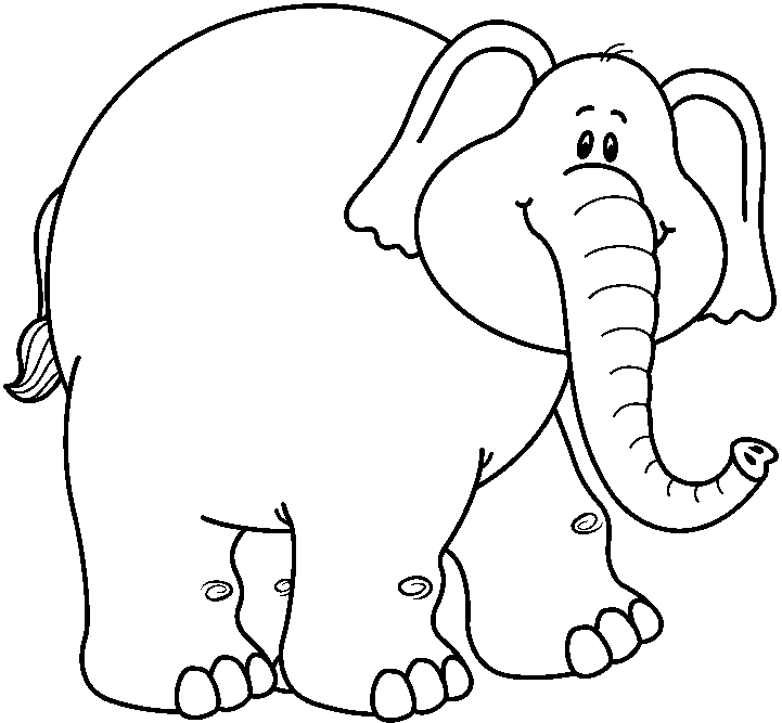 Elephant Clip Art Black And W