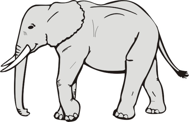 Elephant Clipart Black And Wh - Elephant Clipart Black And White