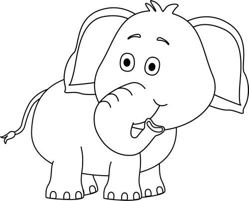 Elephant Clipart Black And Wh - White Elephant Clip Art
