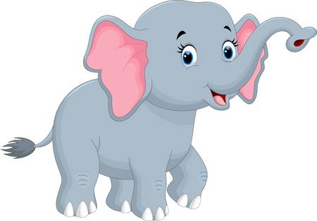 Cute elephant cartoon Illustration