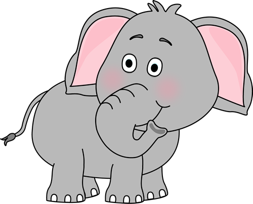 Happy elephant clipart
