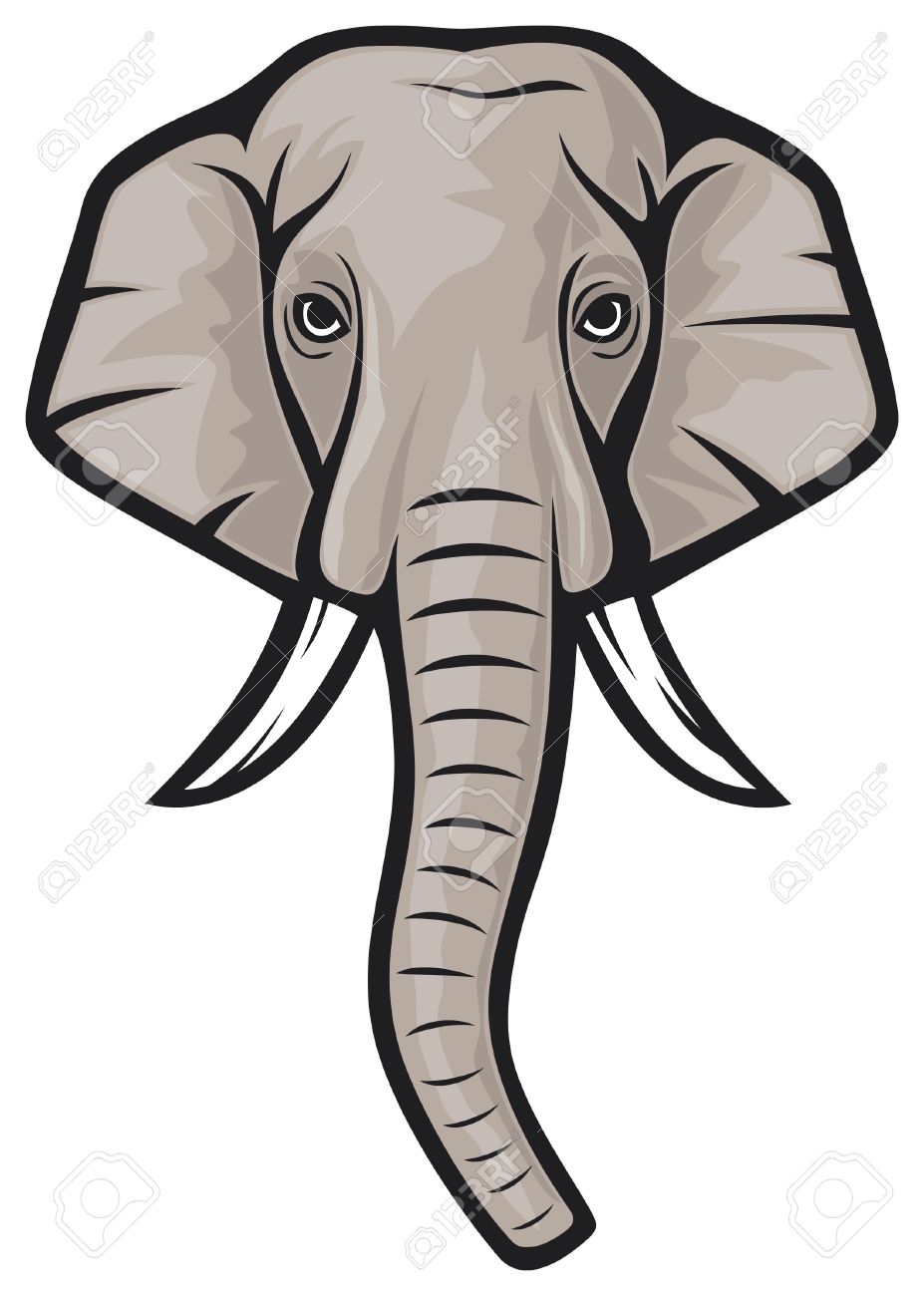 Elephant Head Clipart #16106