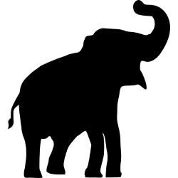 elephant outline.. trace over - Elephant Silhouette Clip Art