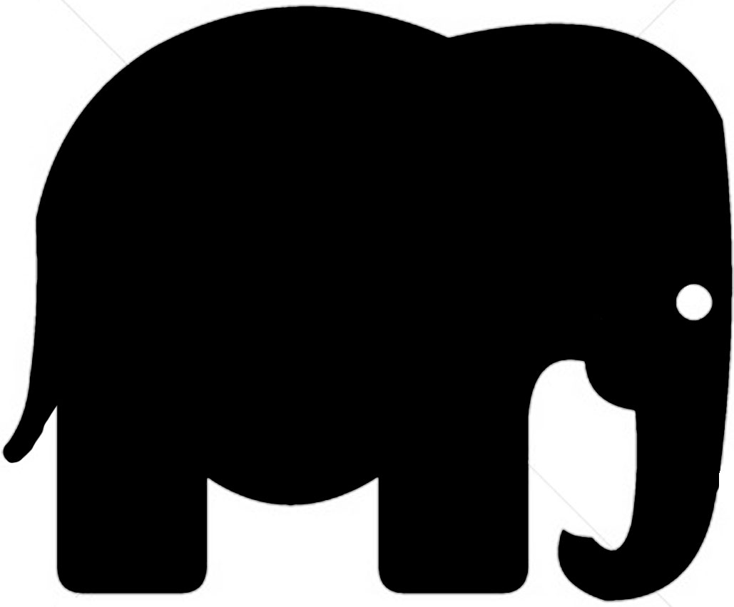cute elephant silhouette clip