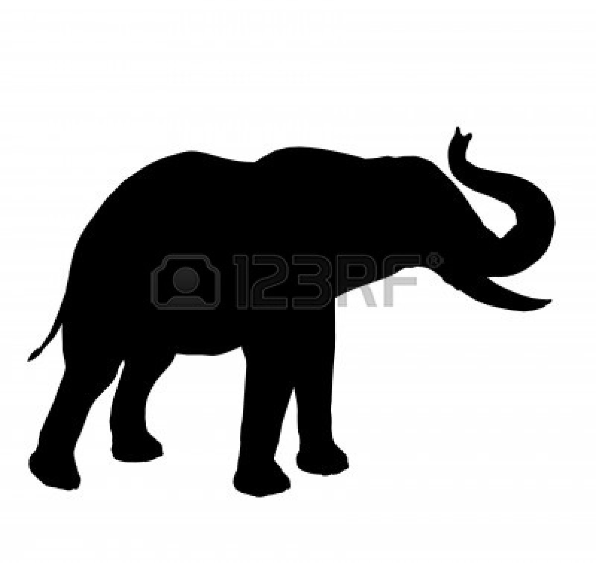 Elephant Silhouette Clip Art  - Elephant Silhouette Clip Art