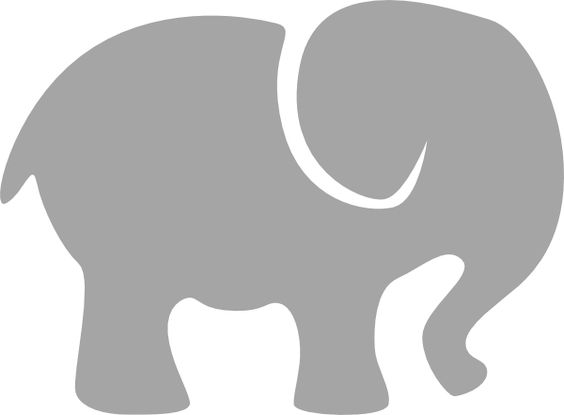 elephant silhouette clip art | Gray Elephant clip art - vector clip art online, royalty