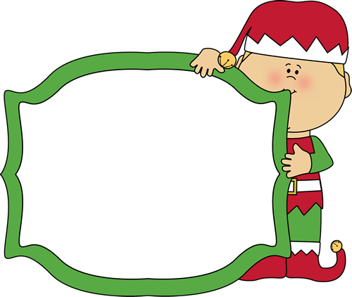 Elf Christmas Sign clip art image for teachers, classroom lessons, educators, school, print, scrapbooking and more.