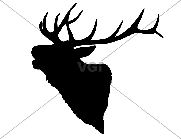 Elk Head Clipart #1
