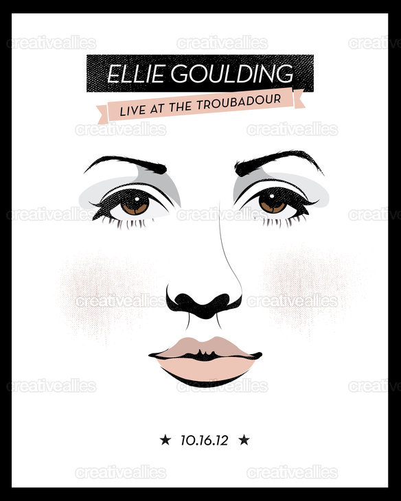 Ellie Goulding Poster by Marisa Cruz on CreativeAllies clipartlook.com