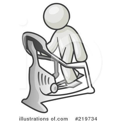 Royalty-Free (RF) Exercise Cl - Elliptical Trainer Clipart