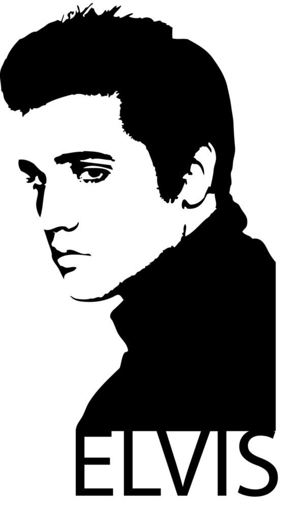 Elvis Silhouette Clip Art - B - Elvis Clip Art