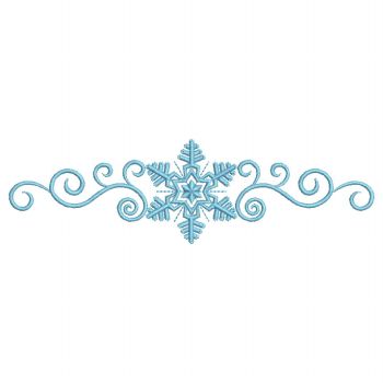 Embroidery Designs - Simply Snowflake Border