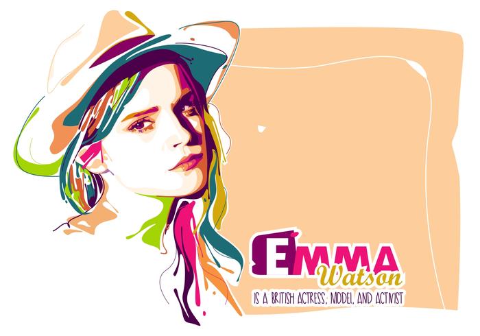 Emma Watson in Popart Portrai - Emma Watson Clipart