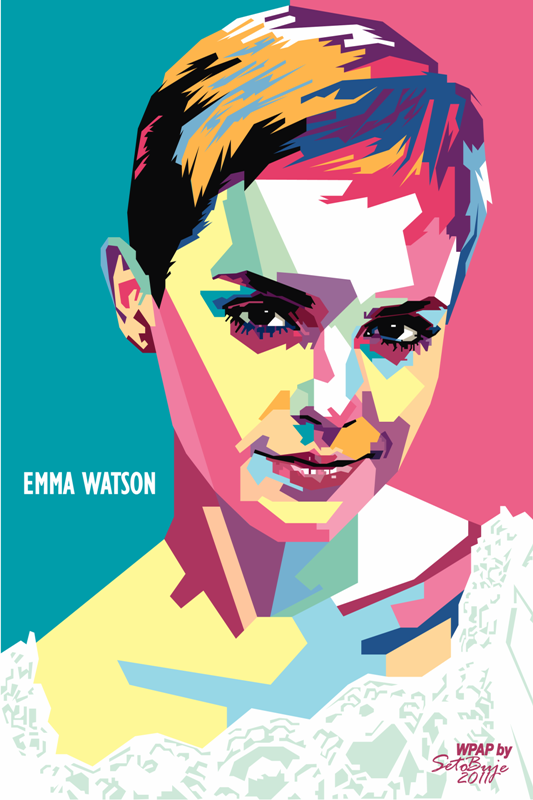 Emma Watson in WPAP by setobu - Emma Watson Clipart