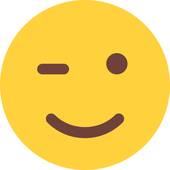 Smiling emoji; winking emoji - Emoji Clipart