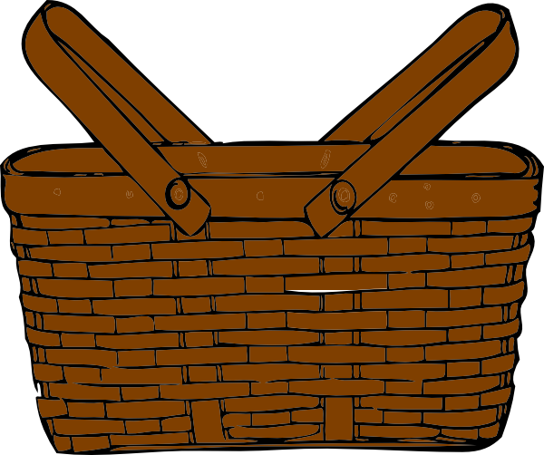 Picnic Basket Clipart Black A