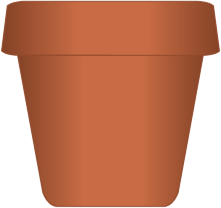 flower pot clipart black and 
